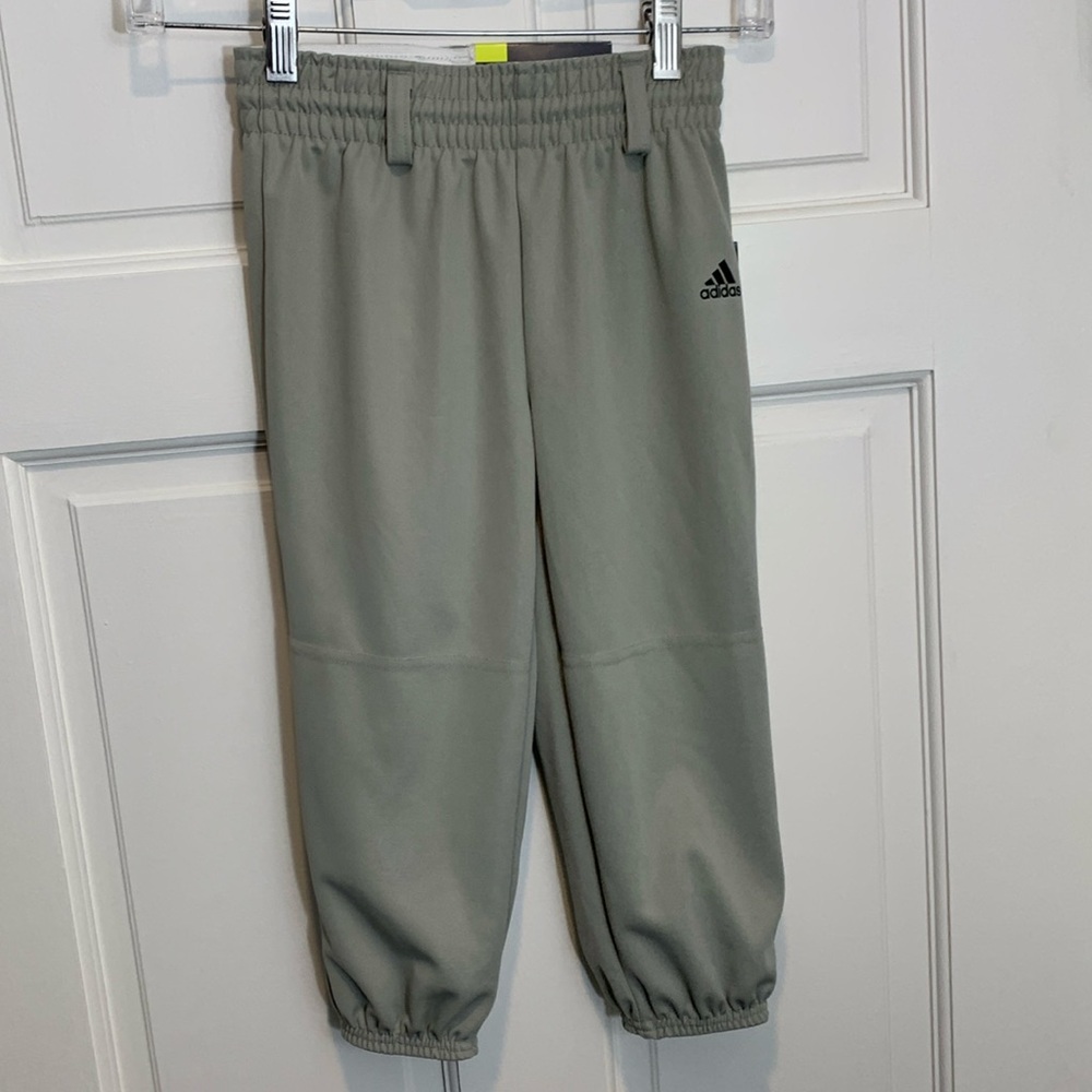 Boys Grey Adidas Baseball Pants